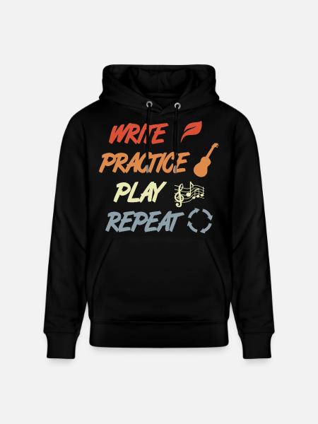 Ukulele Motivation - Stanley/Stella Unisex Bio-Hoodie CRUISER - Schwarz
