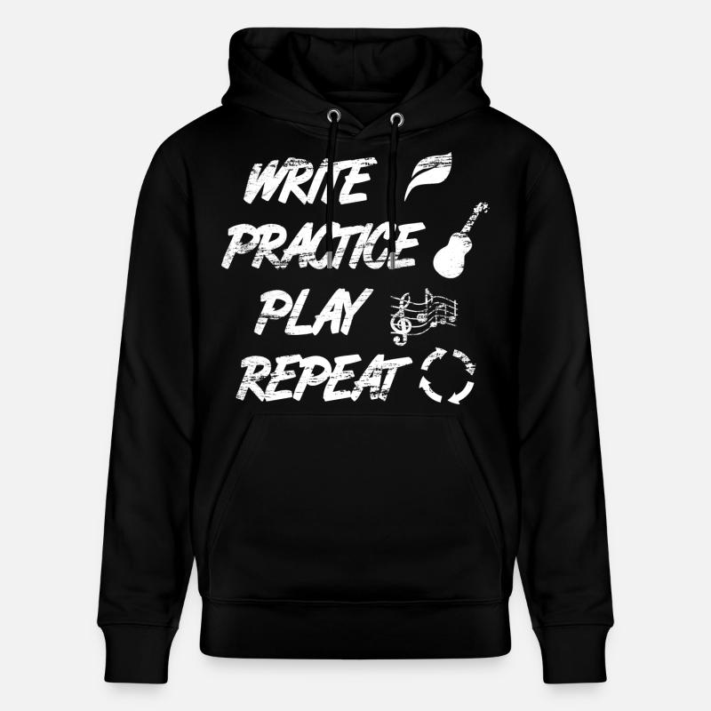 Write Practice Play Repeat - Stanley/Stella Unisex Bio-Hoodie CRUISER  - Schwarz