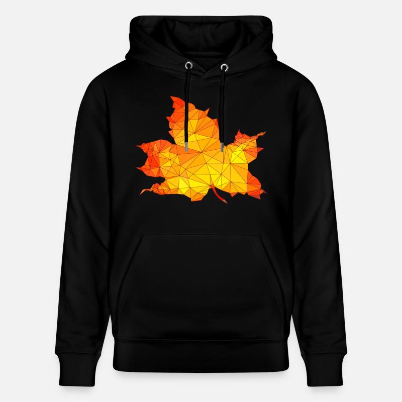 Polygonal Automne Érable Feuille Poly Art - Sweat à capuche bio CRUISER Stanley/Stella Unisexe - noir