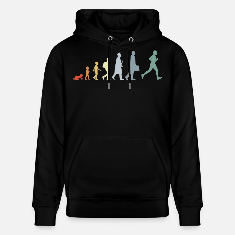 Évolution du coureur - Sweat à capuche bio CRUISER Stanley/Stella Unisexe - noir