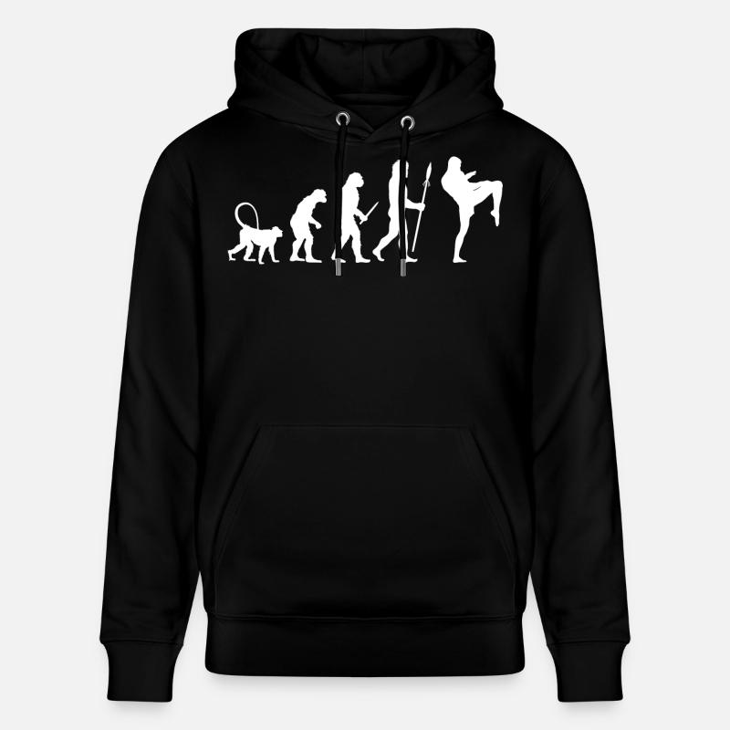 Entwicklung eines Kickboxers - Stanley/Stella Unisex Bio-Hoodie CRUISER  - Schwarz