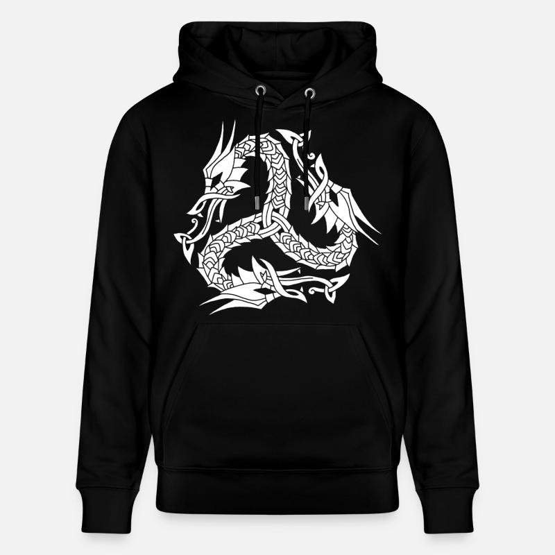 Hydre blanche celte - Sweat à capuche bio CRUISER Stanley/Stella Unisexe - noir