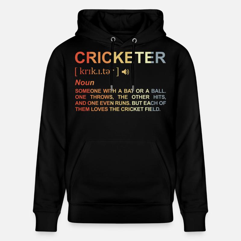 Dictionnaire du joueur de cricket - Sweat à capuche bio CRUISER Stanley/Stella Unisexe - noir