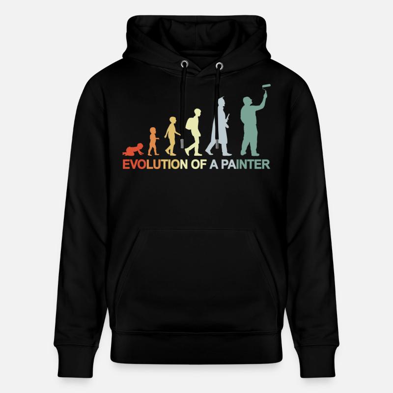 Maler Lackierer Evolution - Stanley/Stella Unisex Bio-Hoodie CRUISER  - Schwarz