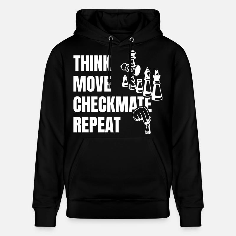 Think Play Checkmate Next - Stanley/Stella CRUISER Unisex Organic Hoodie - black