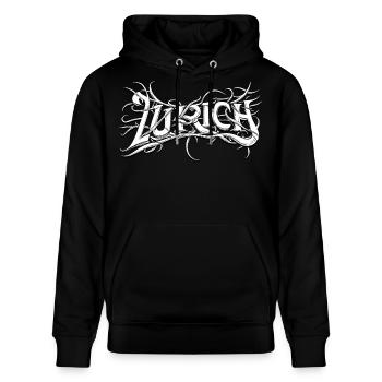 Zürich Metalheads - Heavy Metal Zürich - Stanley/Stella Unisex Bio-Hoodie CRUISER  - Schwarz - Vorne - Alina (178cm) & Michal (187cm)