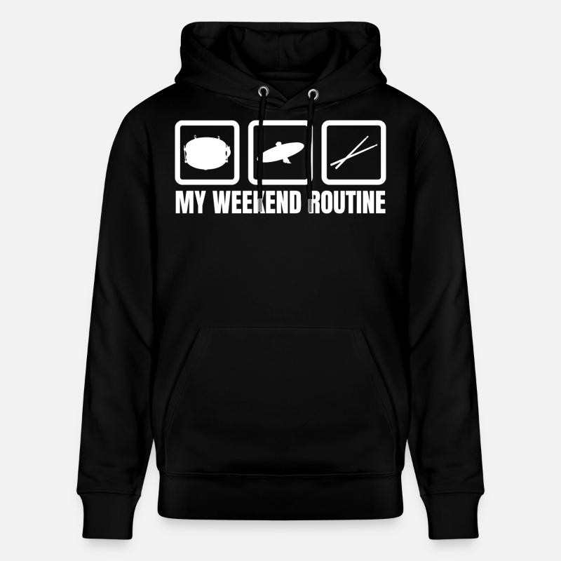 Schlagzeuger Wochenendroutine - Stanley/Stella Unisex Bio-Hoodie CRUISER  - Schwarz