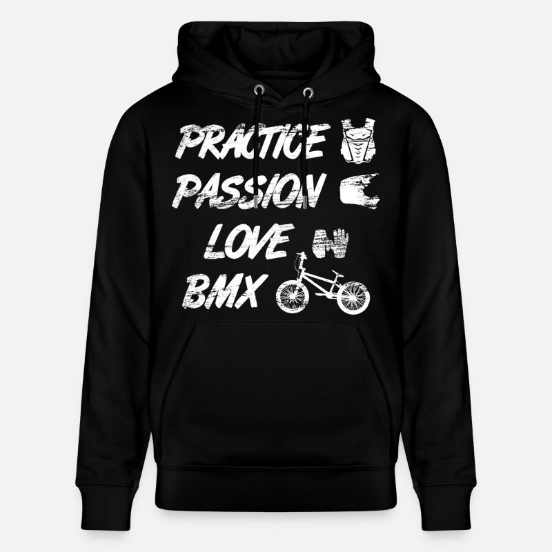 Dicton BMX de motivation - Sweat à capuche bio CRUISER Stanley/Stella Unisexe - noir