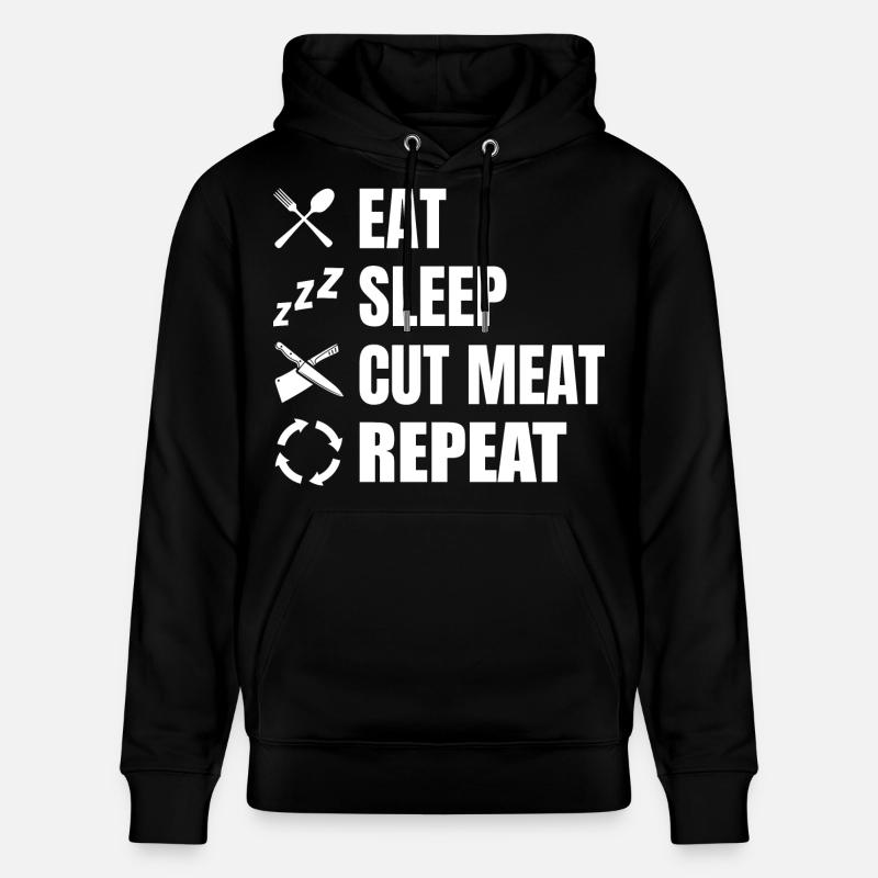 Manger, dormir, boucher, répéter - Sweat à capuche bio CRUISER Stanley/Stella Unisexe - noir