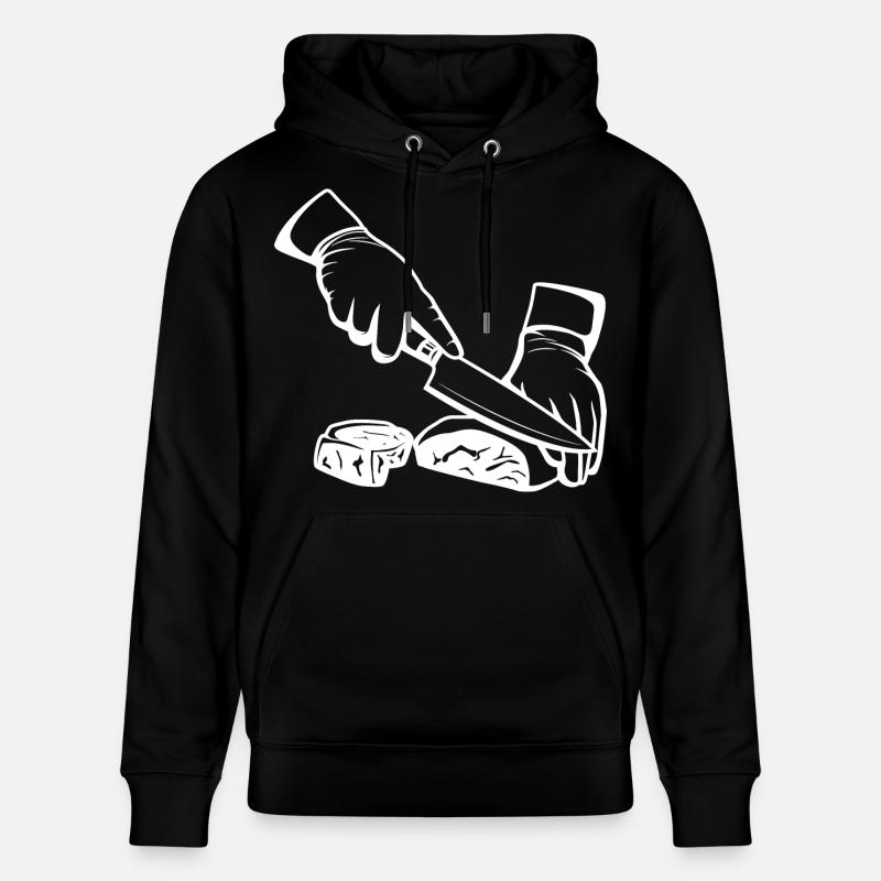 Croquis de découpe de viande - Sweat à capuche bio CRUISER Stanley/Stella Unisexe - noir