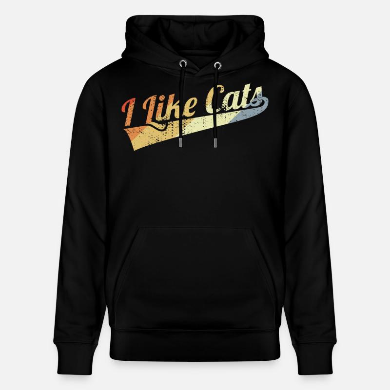 J’aime les chats - Sweat à capuche bio CRUISER Stanley/Stella Unisexe - noir