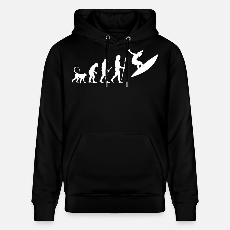 Évolution du surf - Sweat à capuche bio CRUISER Stanley/Stella Unisexe - noir