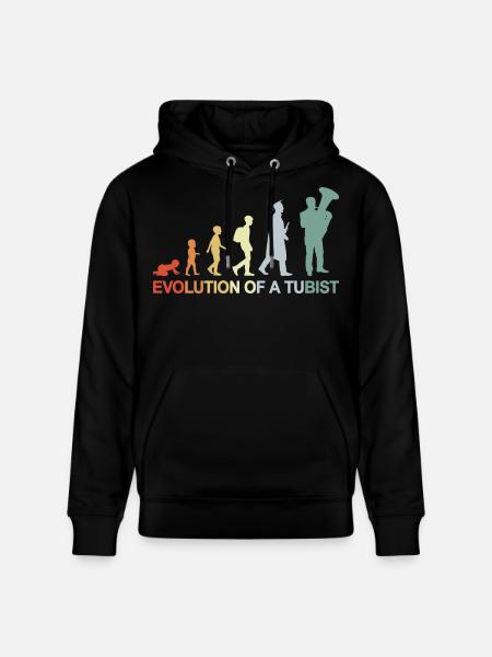 Development of a tuba player - Stanley/Stella CRUISER Unisex Organic Hoodie - black