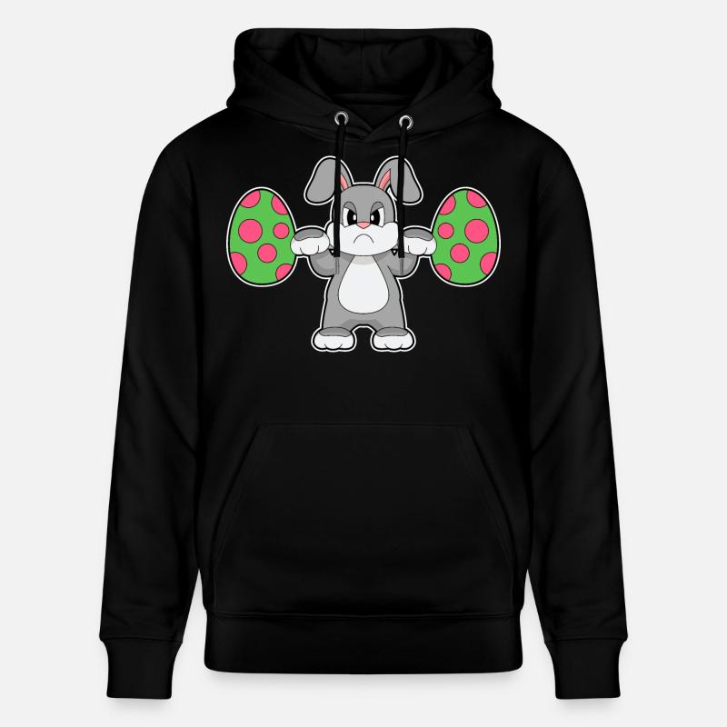 Culturisme de Pâques Bunny - Sweat à capuche bio CRUISER Stanley/Stella Unisexe - noir