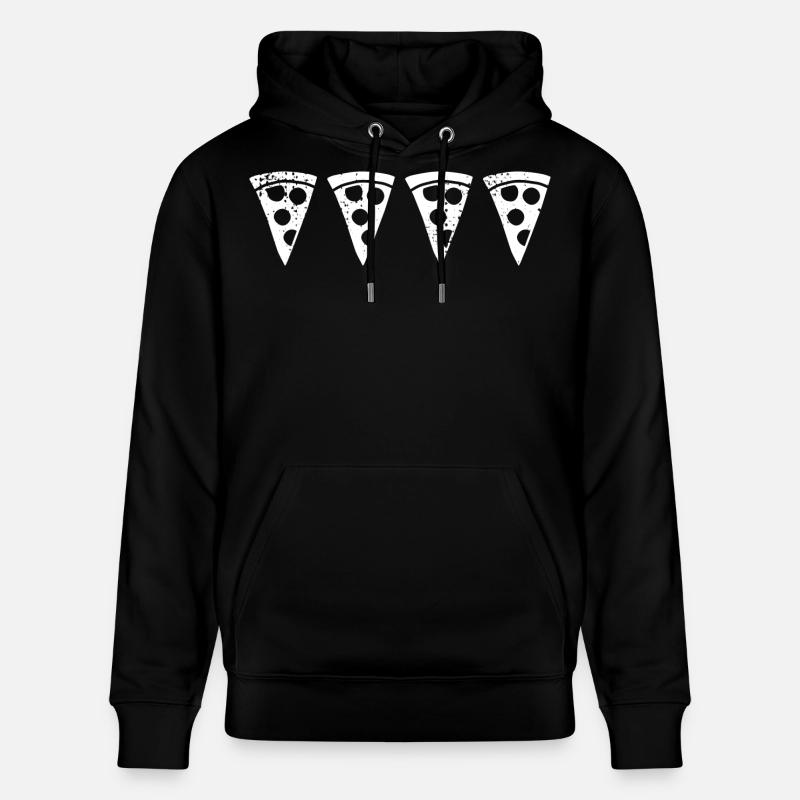 Tranche de pizza rétro - Sweat à capuche bio CRUISER Stanley/Stella Unisexe - noir