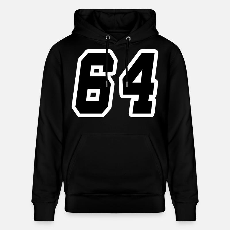Nummer vierundsechzig 64 - Stanley/Stella Unisex Bio-Hoodie CRUISER  - Schwarz