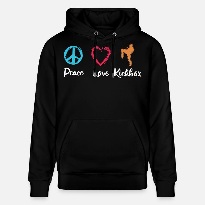 Paix Amour Kickboxing - Sweat à capuche bio CRUISER Stanley/Stella Unisexe - noir