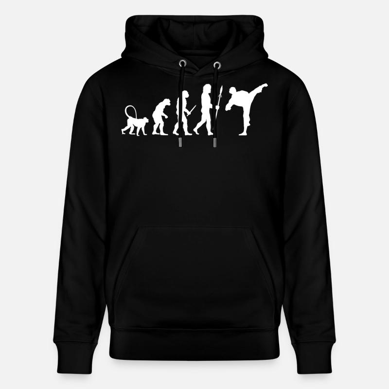 Évolution du karaté - Sweat à capuche bio CRUISER Stanley/Stella Unisexe - noir