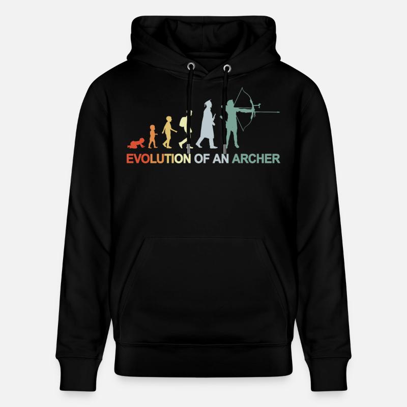 Évolution des archers - Sweat à capuche bio CRUISER Stanley/Stella Unisexe - noir