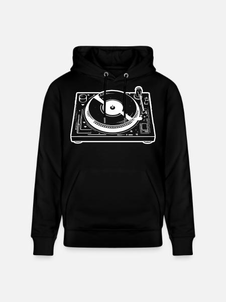 DJ Turntable - Stanley/Stella Unisex Bio-Hoodie CRUISER  - Schwarz