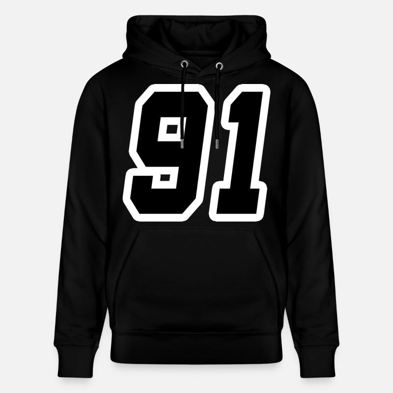 Nummer einundneunzig 91 - Stanley/Stella Unisex Bio-Hoodie CRUISER  - Schwarz