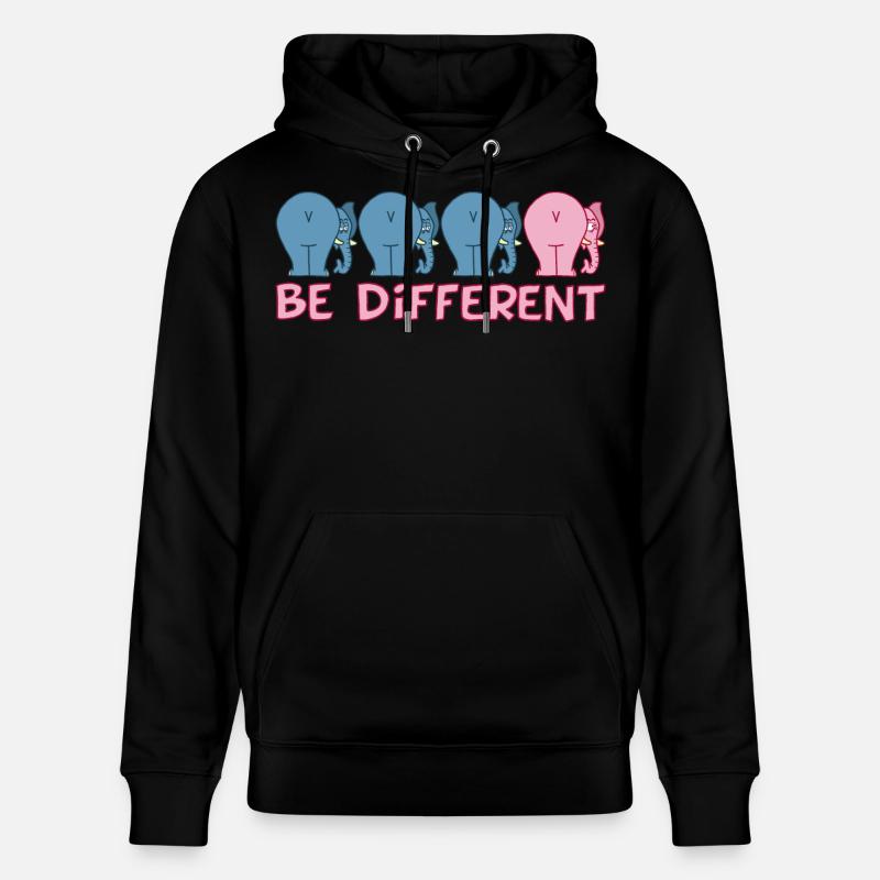 Un éléphant différent - Sweat à capuche bio CRUISER Stanley/Stella Unisexe - noir
