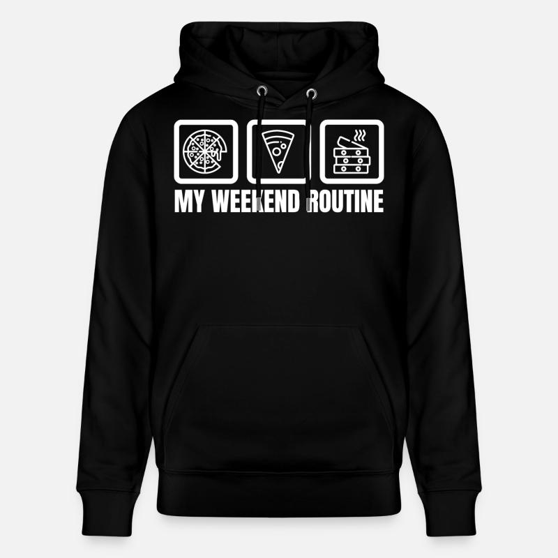 Ma routine du week-end - Sweat à capuche bio CRUISER Stanley/Stella Unisexe - noir