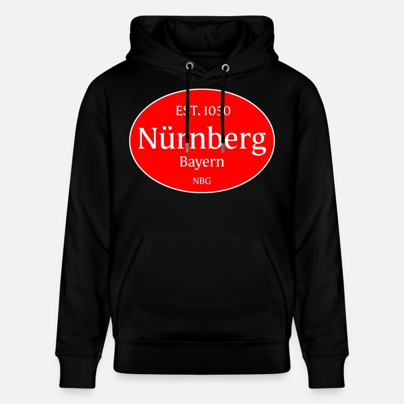 Nürnberg Emblem Retro Oval - Stanley/Stella Unisex Bio-Hoodie CRUISER  - Schwarz
