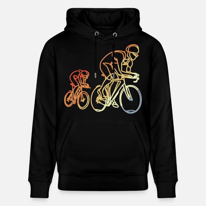 Vélo de route Style rétro - Sweat à capuche bio CRUISER Stanley/Stella Unisexe - noir
