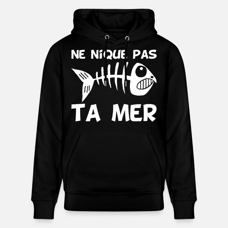 La mer se meurt - Sweat à capuche bio CRUISER Stanley/Stella Unisexe - noir