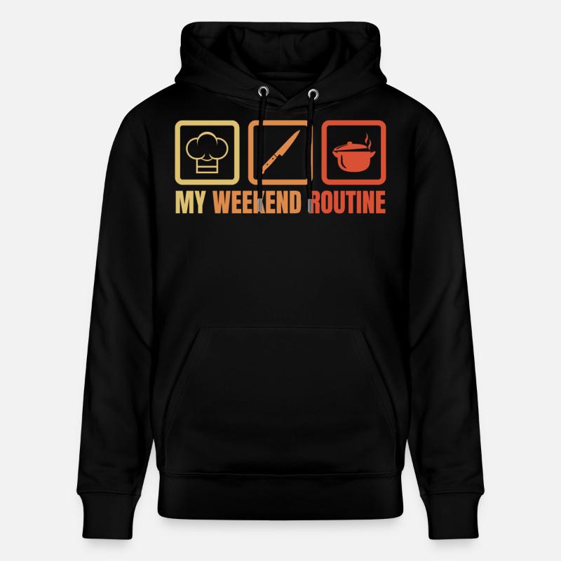 Cuisine du week-end - Sweat à capuche bio CRUISER Stanley/Stella Unisexe - noir