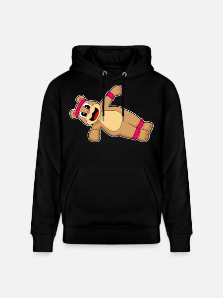 Bear Abdominal Training Bodybuilding - Stanley/Stella CRUISER Unisex Organic Hoodie - black