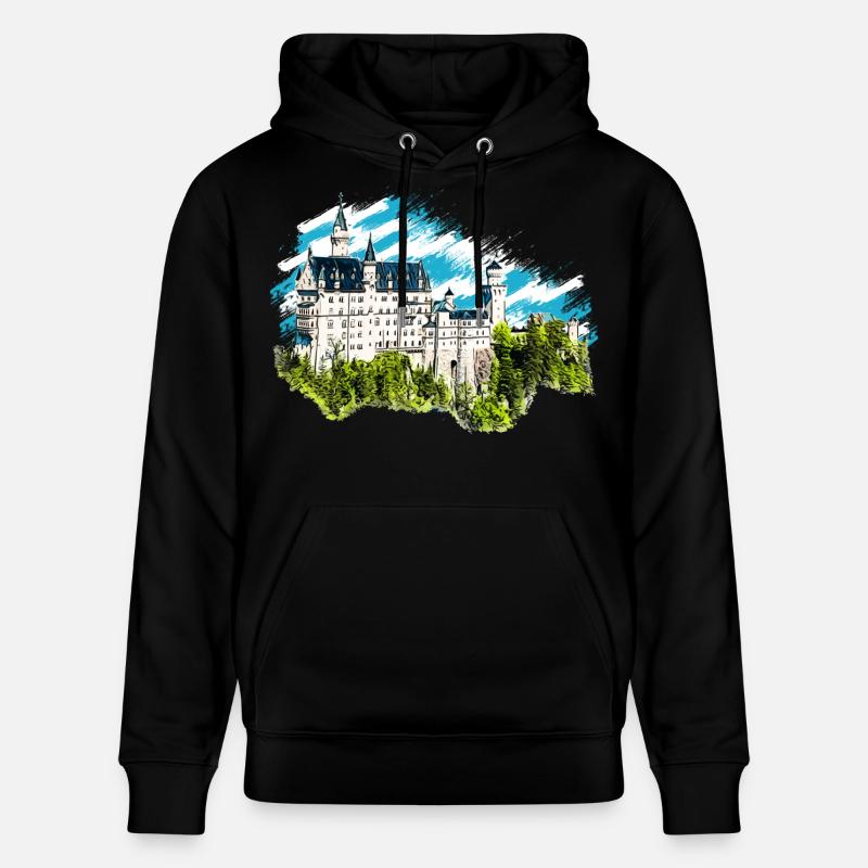 Château de Neuschwanstein - Sweat à capuche bio CRUISER Stanley/Stella Unisexe - noir