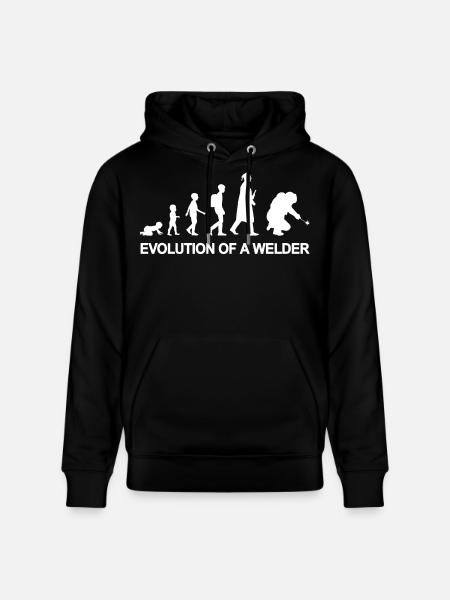 Évolution d’un soudeur - Sweat à capuche bio CRUISER Stanley/Stella Unisexe - noir