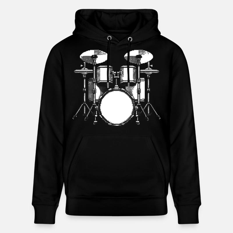 Graphiques de batterie - Sweat à capuche bio CRUISER Stanley/Stella Unisexe - noir