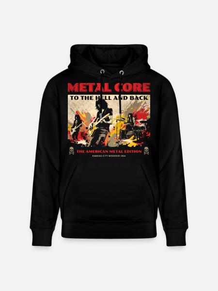 heavy metal rock - Stanley/Stella CRUISER Unisex Organic Hoodie - black