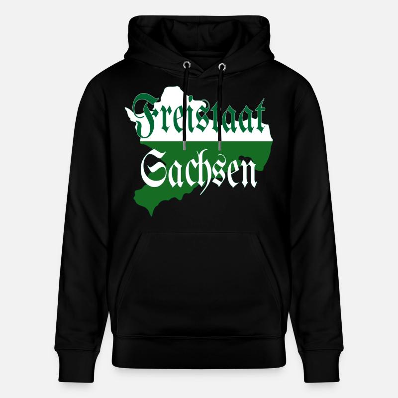 État libre de Saxe vert blanc - Sweat à capuche bio CRUISER Stanley/Stella Unisexe - noir