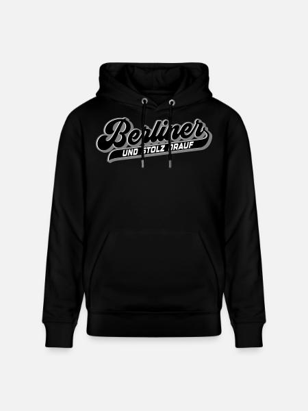 Berliner und Stolz drauf | Farben änderbar - Stanley/Stella Unisex Bio-Hoodie CRUISER  - Schwarz