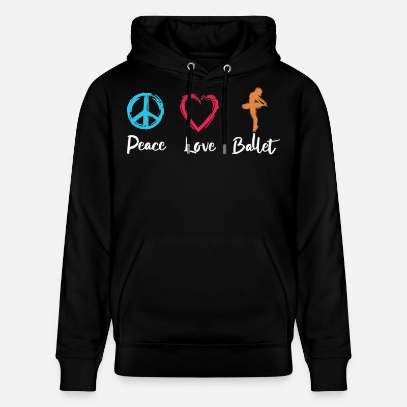 Peace Love Ballet - Sweat à capuche bio CRUISER Stanley/Stella Unisexe - noir