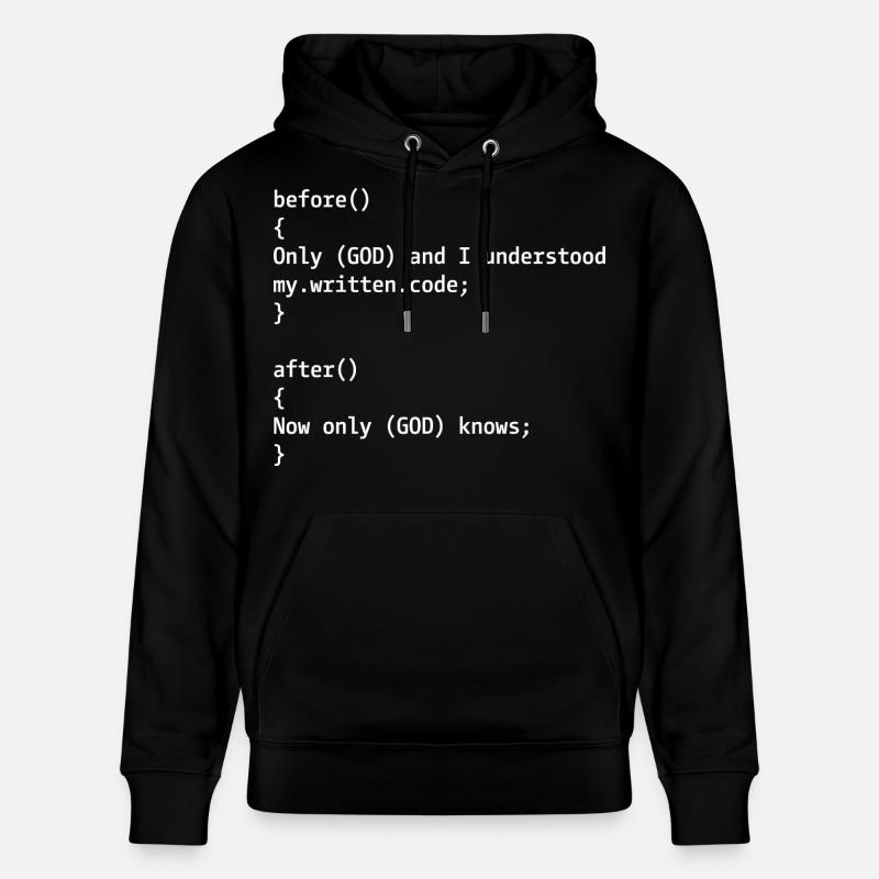 Blague du programmeur - Sweat à capuche bio CRUISER Stanley/Stella Unisexe - noir