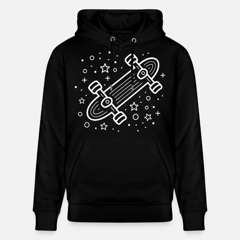 Bande dessinée de skateboard - Sweat à capuche bio CRUISER Stanley/Stella Unisexe - noir