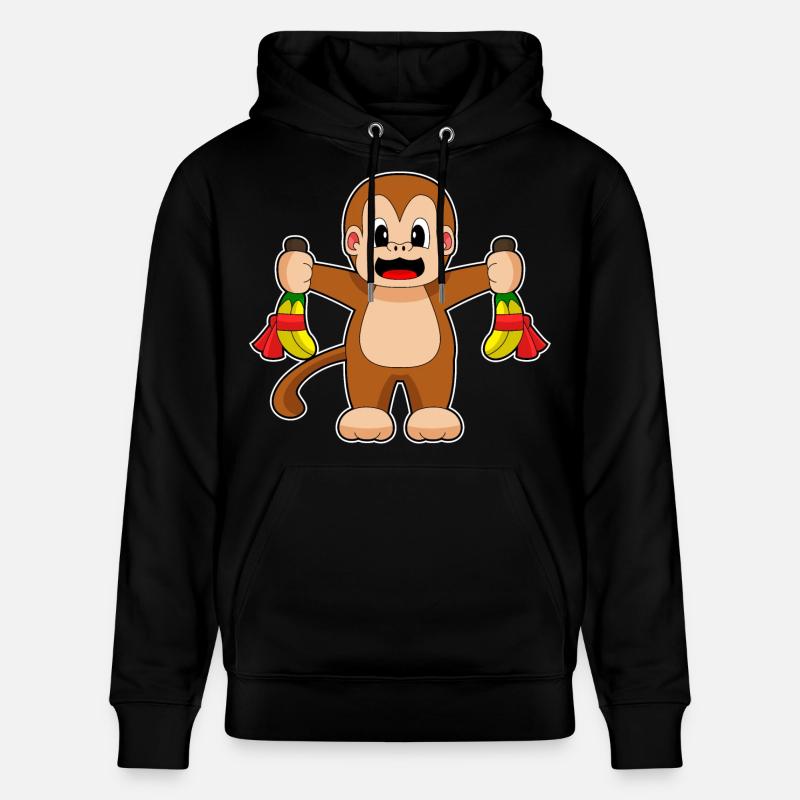 Singe Banane Anniversaire - Sweat à capuche bio CRUISER Stanley/Stella Unisexe - noir