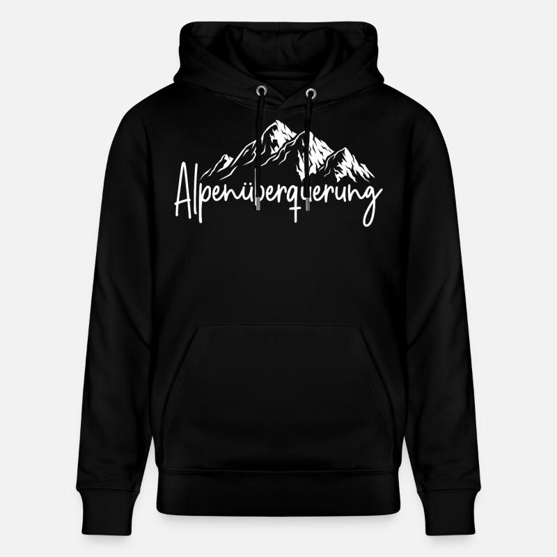 Alpenüberquerung - Stanley/Stella Unisex Bio-Hoodie CRUISER  - Schwarz
