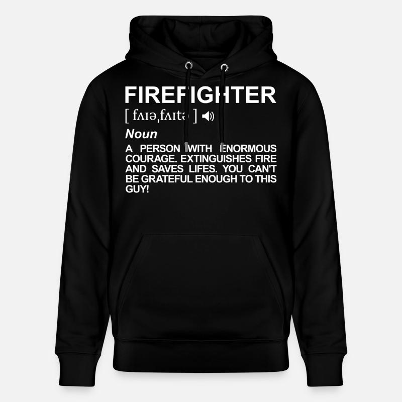 Définition de pompier - Sweat à capuche bio CRUISER Stanley/Stella Unisexe - noir