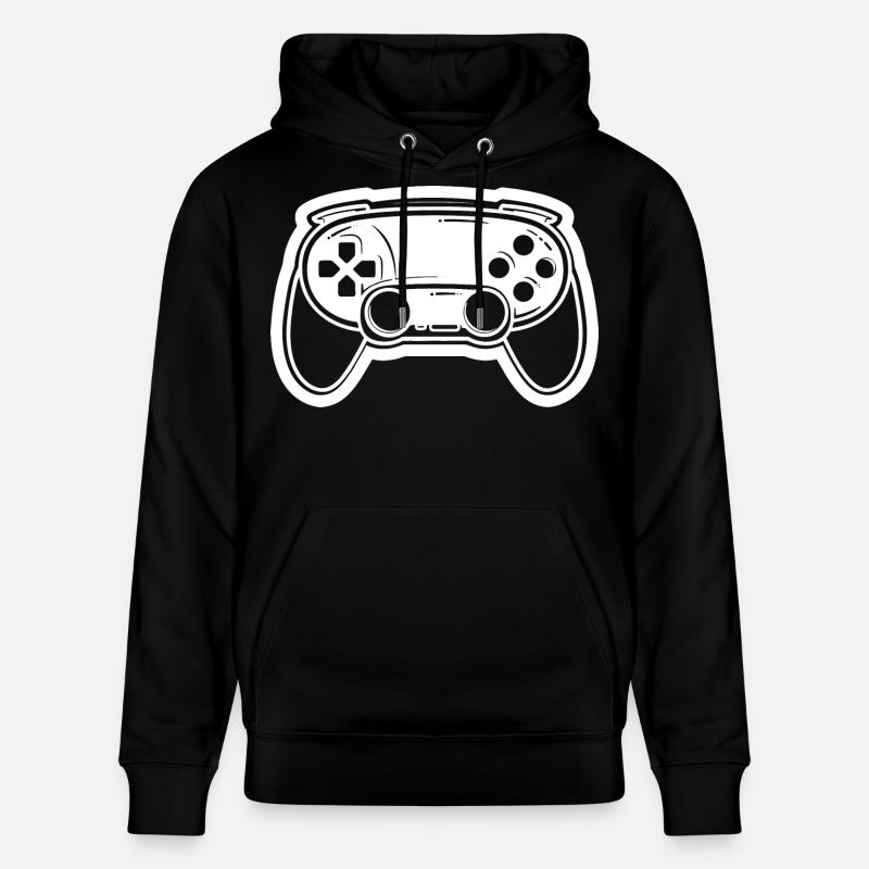 Video Game Controller Drawing - Stanley/Stella CRUISER Unisex Organic Hoodie - black