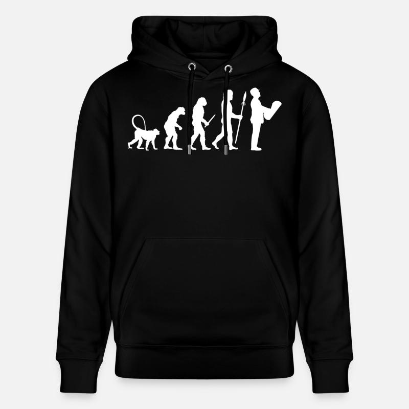 Die Entwicklung eines Architekten - Stanley/Stella Unisex Bio-Hoodie CRUISER  - Schwarz
