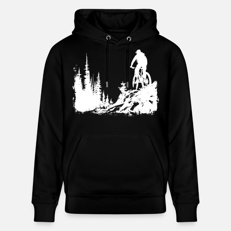 Croquis de VTT - Sweat à capuche bio CRUISER Stanley/Stella Unisexe - noir