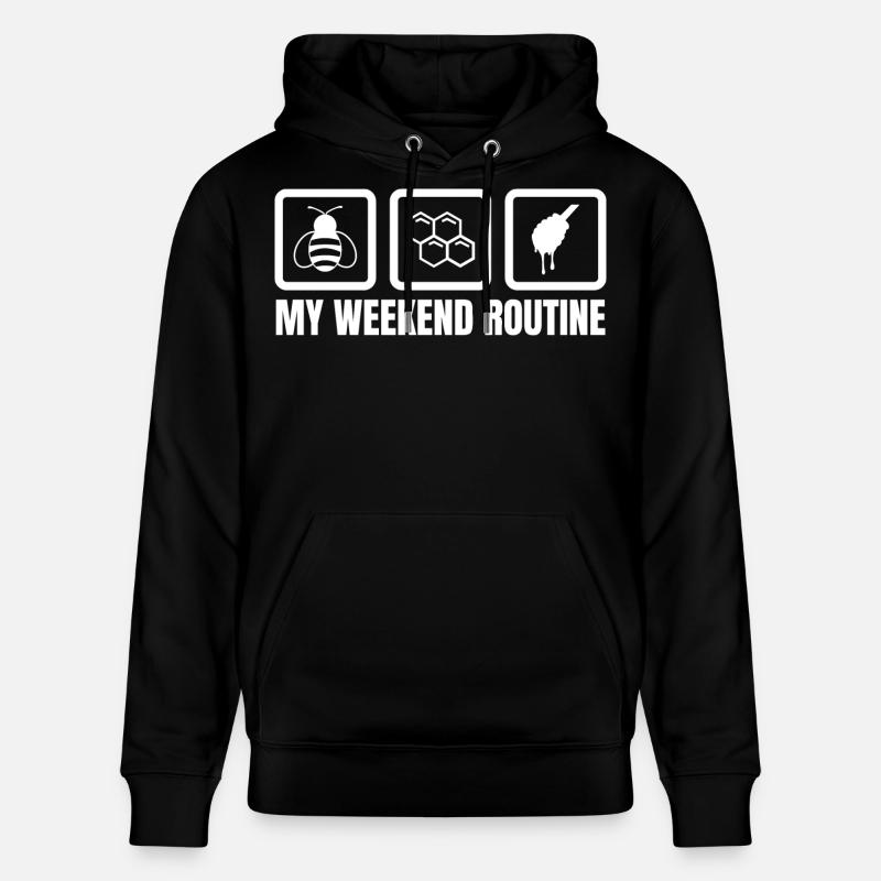 Ma routine du week-end - Sweat à capuche bio CRUISER Stanley/Stella Unisexe - noir