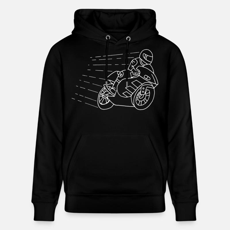 Das Gespenst des Bikers - Stanley/Stella Unisex Bio-Hoodie CRUISER - Schwarz