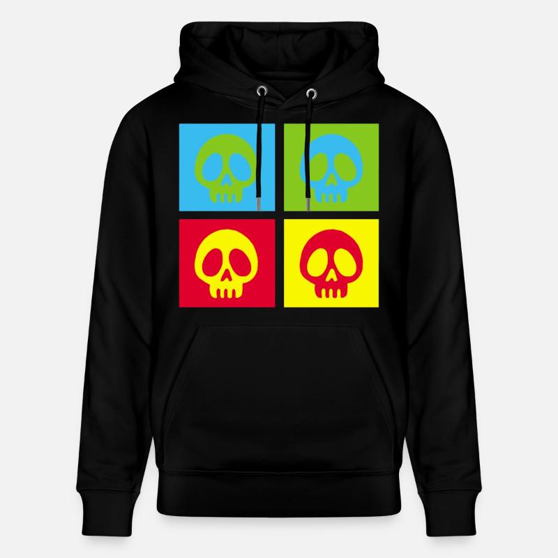 Crâne manga pop art - Sweat à capuche bio CRUISER Stanley/Stella Unisexe - noir